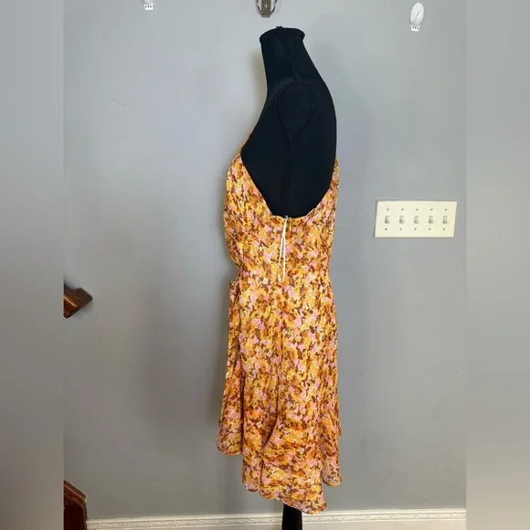 Lush Multicolor Floral one sleeve dress size XL - Picture 6 of 9